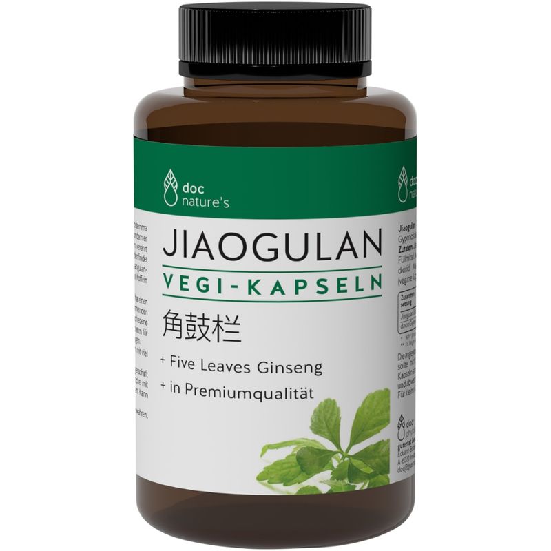 GESUND & Leben Reformqualität seit 1995 doc nature’s Jiaogulan Vegi-Kapseln (400 mg) - Produktbild
