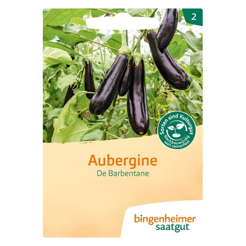 Bingenheimer Saatgut De Barbentane - Aubergine (Saatgut) - Produktbild