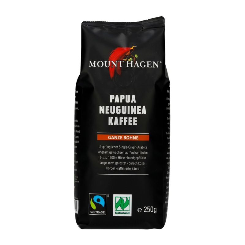 Mount Hagen Papua Neuguinea Fairtrade Röstakffee ganze Bohne 250g - Produktbild