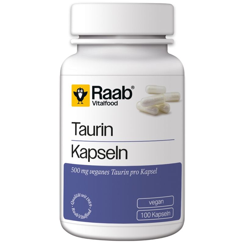 Raab Vitalfood Taurin 100 Kapseln à 600 mg - Produktbild