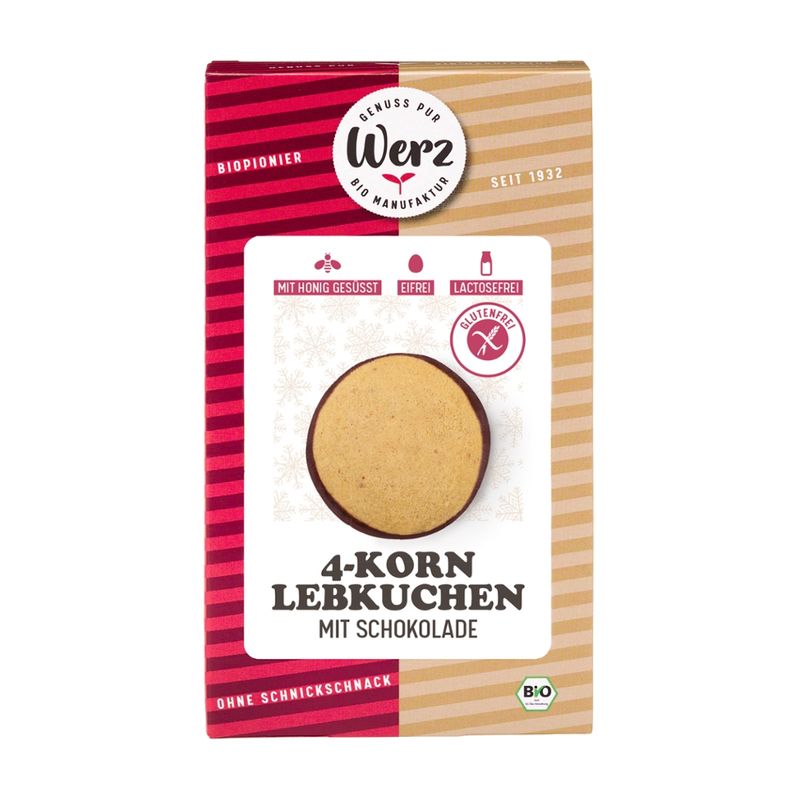 Naturkornmühle Werz 4-Korn Lebkuchen, Vollkorn, glutenfrei - Produktbild