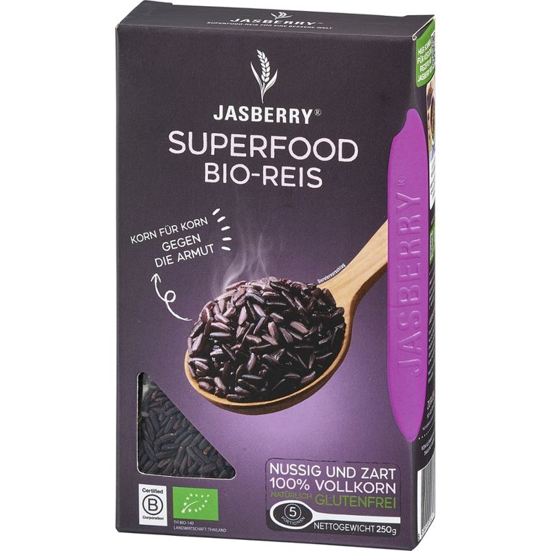 Jasberry Jasberry Bio Vollkorn-Jasberry Reis lila reich an Oxidantien B Corp - Produktbild