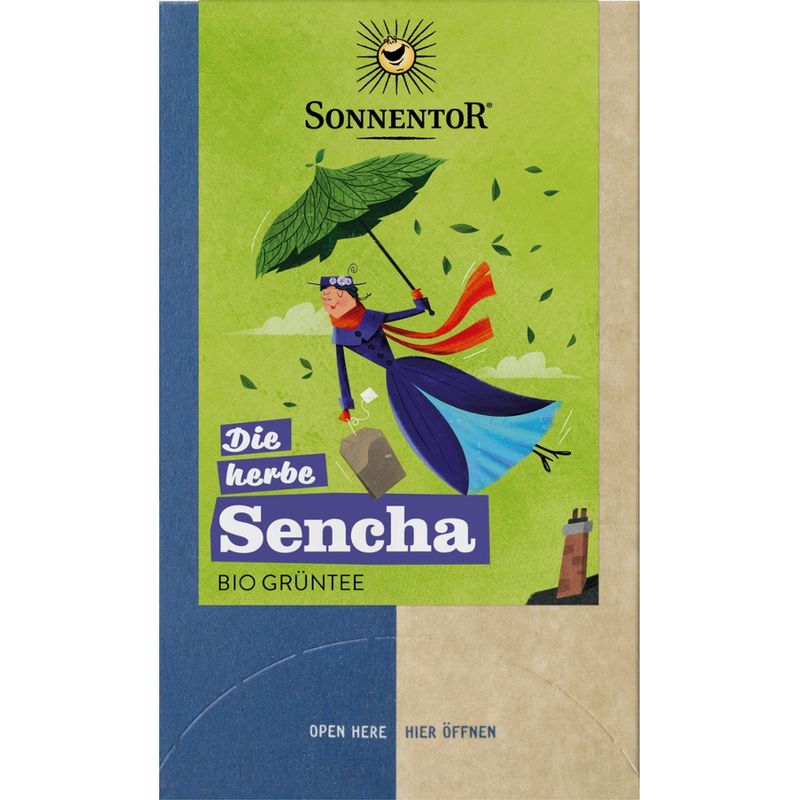 Sonnentor Die herbe Sencha Tee, Doppelkammerbeutel - Produktbild