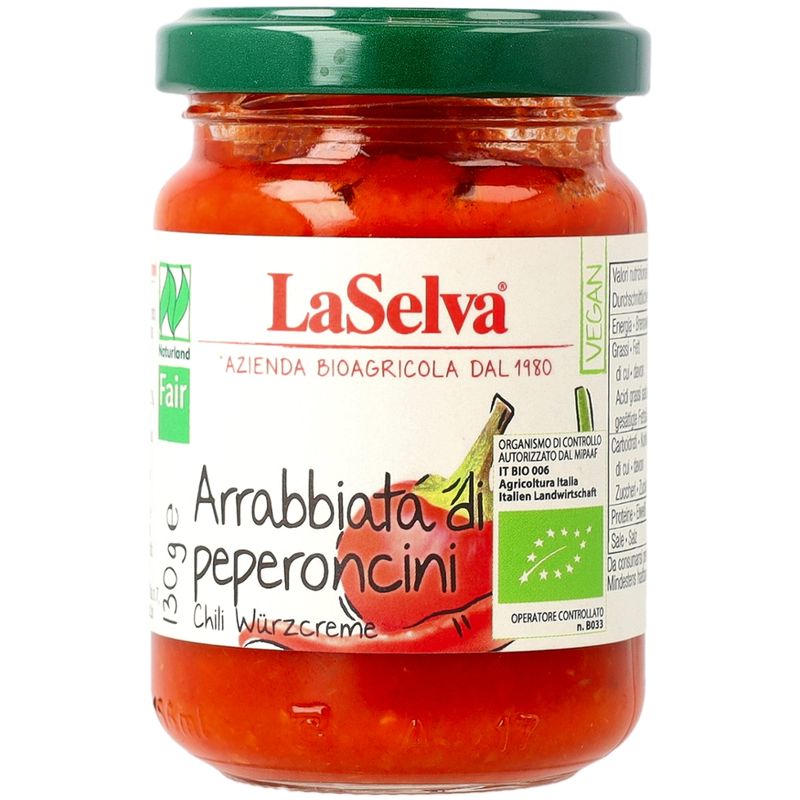 LaSelva Arrabbiata di Peperoncini - Würzcreme aus Chili und Paprika - Produktbild