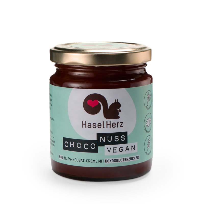 HaselHerz Choco Nuss vegan glutenfrei gesüsst mit Kokosblütenzucker - Produktbild