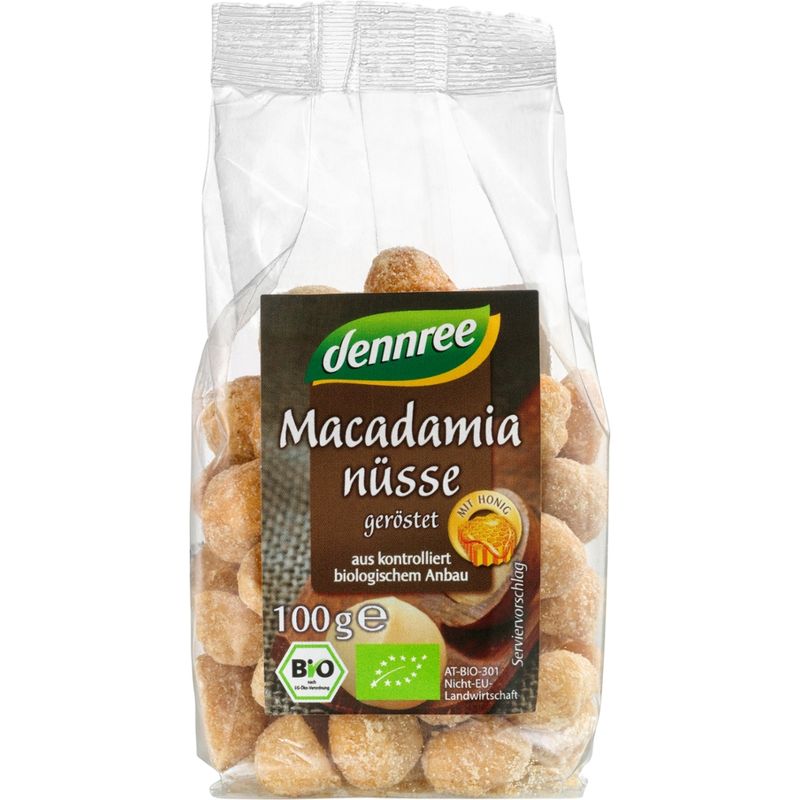 dennree Macadamianüsse, geröstet, mit Honig - Produktbild