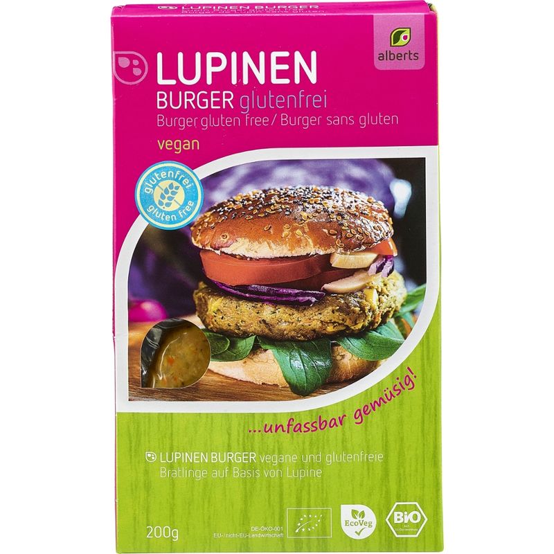 Alberts Lupinen Burger glutenfrei - Produktbild