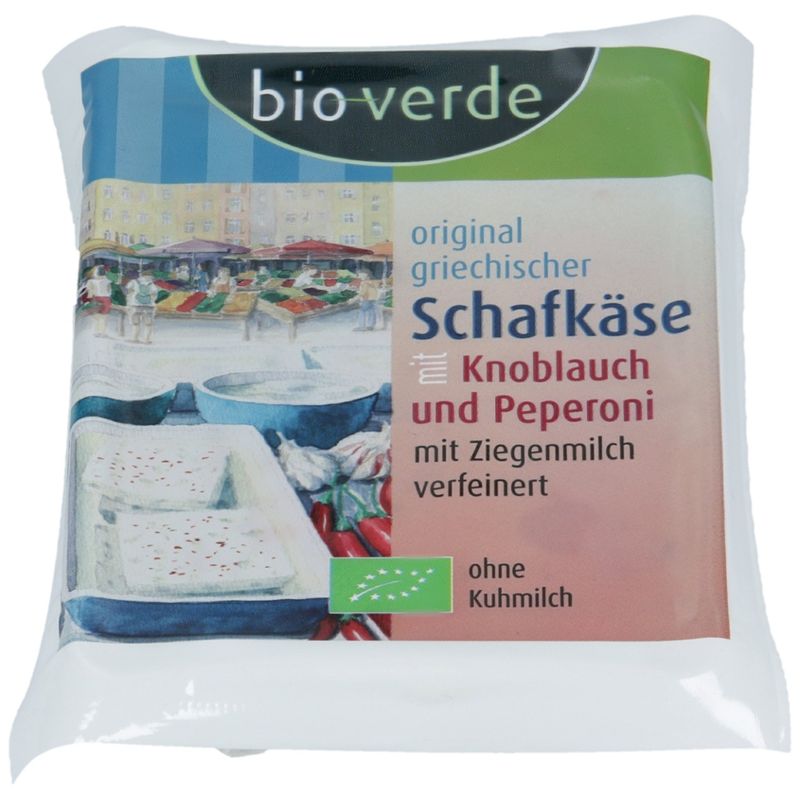 bio-verde Schafkäse mit Knoblauch und Peperoni 150 g - Produktbild