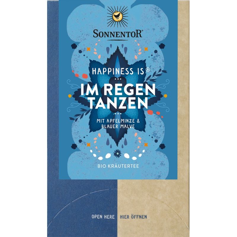 Sonnentor Im Regen tanzen Tee Happiness is®, Doppelkammerbeutel - Produktbild
