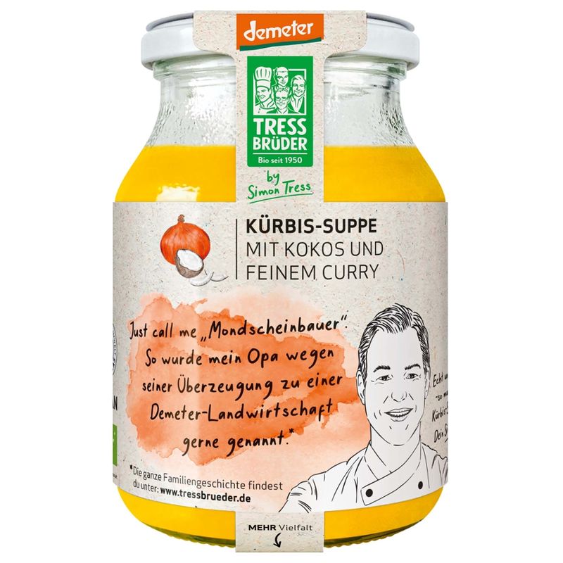 Tress Brüder Kürbis-Suppe mit Kokos und feinem Curry - Produktbild