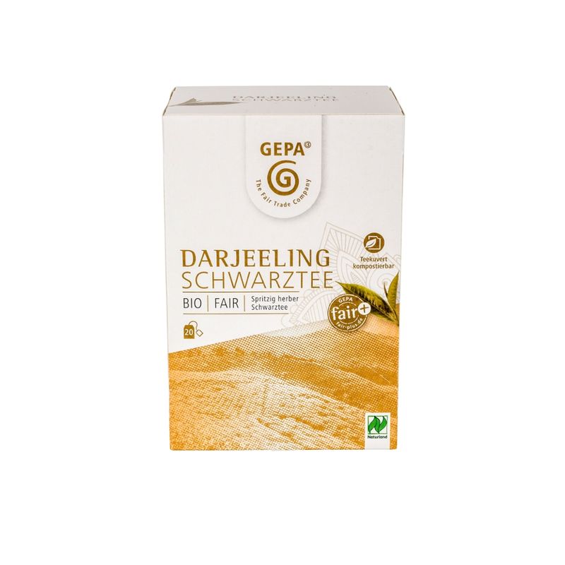 GEPA - The Fair Trade Company Bio Schwarztee Darjeeling Teebeutel - Produktbild