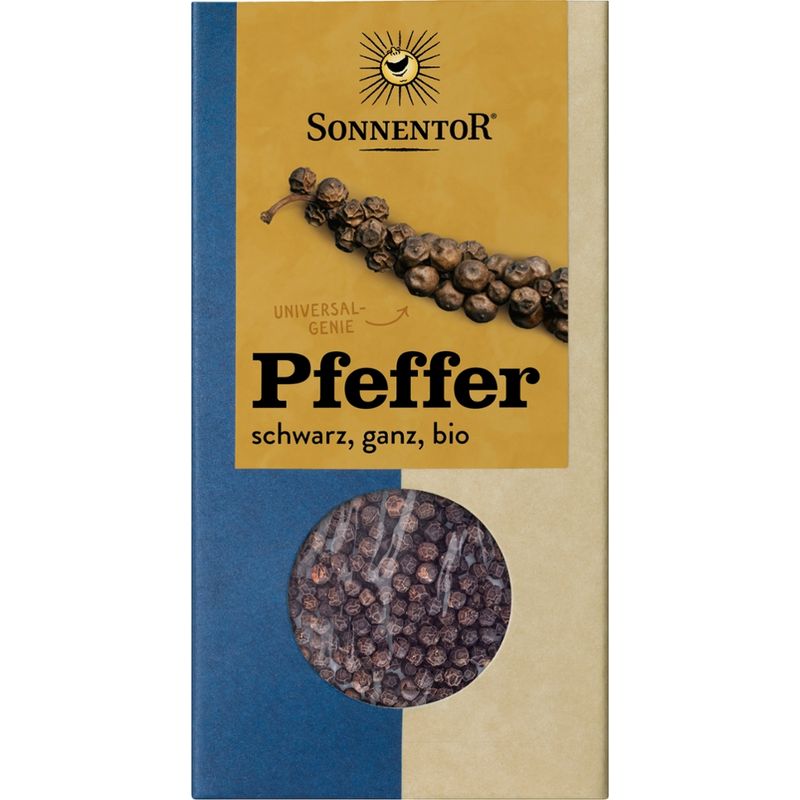 Sonnentor Pfeffer schwarz ganz, Packung - Produktbild