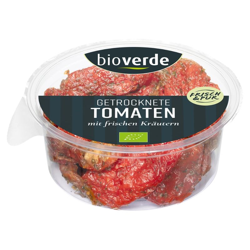 bio-verde Sonnengetrocknete Tomaten mariniert mit frischen Kräutern 130 g - Produktbild