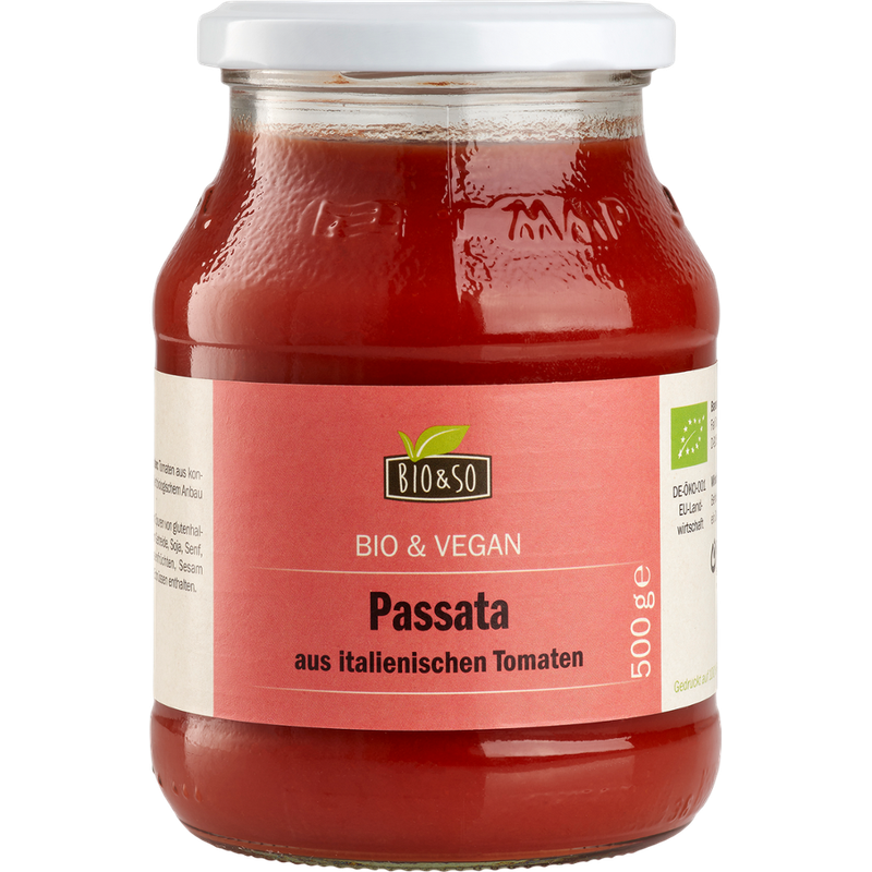 Bio&So Tomaten-Passata, 500g (Pfandwerk) - Produktbild