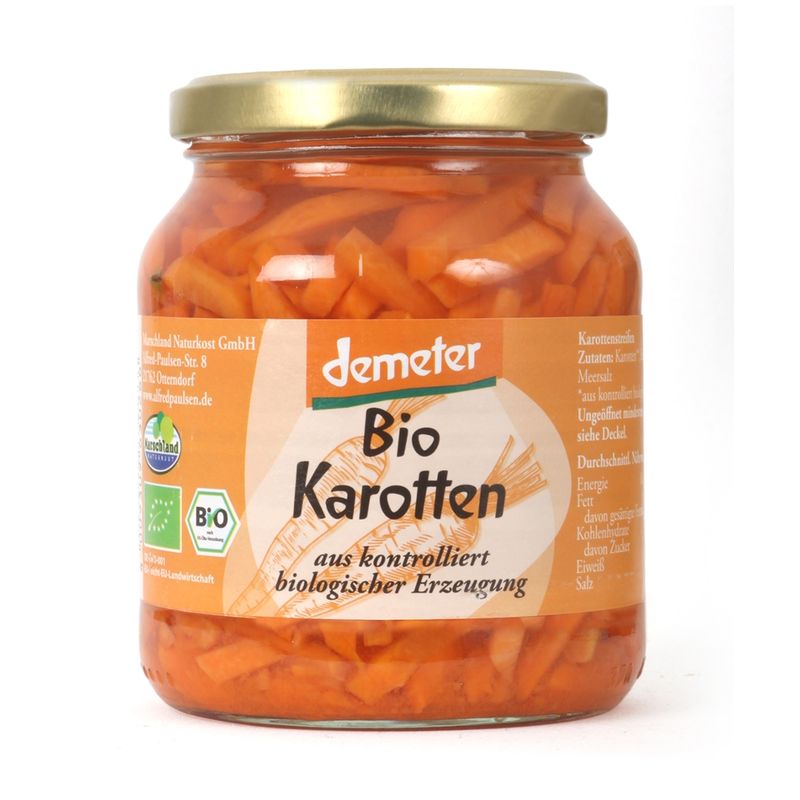 Marschland  demeter Bio-Karottenstreifen 370 ml Gl. MARSCHLAND - Produktbild