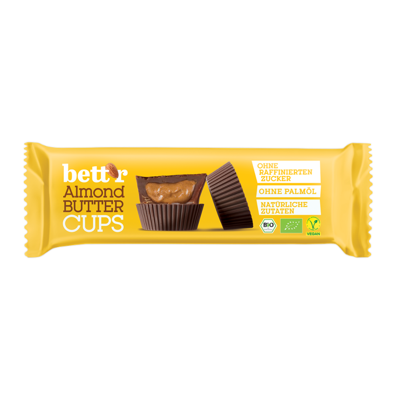 Bett'r Mandel Nut Butter Cups,  3x13g, Bio, Bett’r - Produktbild