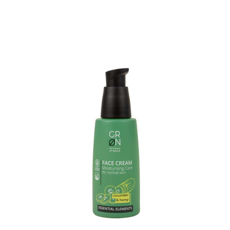 GRN GRN [GRÜN] Gesichtscreme Feuchtigkeitsspendende Pflege Bio-Hanf & Bio-Gurke - Essential Elements - Produktbild