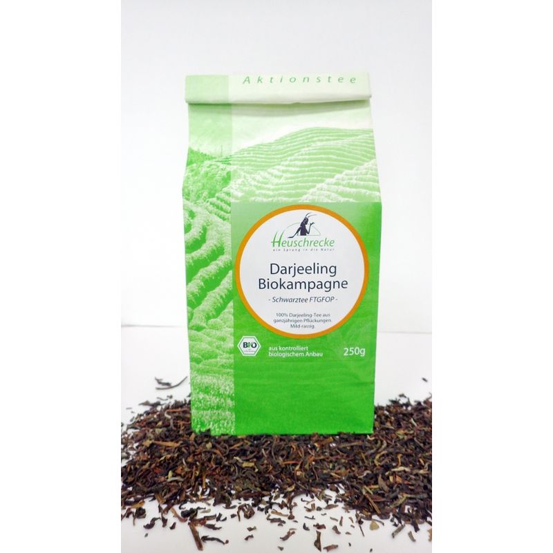 Heuschrecke Darjeeling Biokampagne, Schwarztee, Aktion, kbA - Produktbild