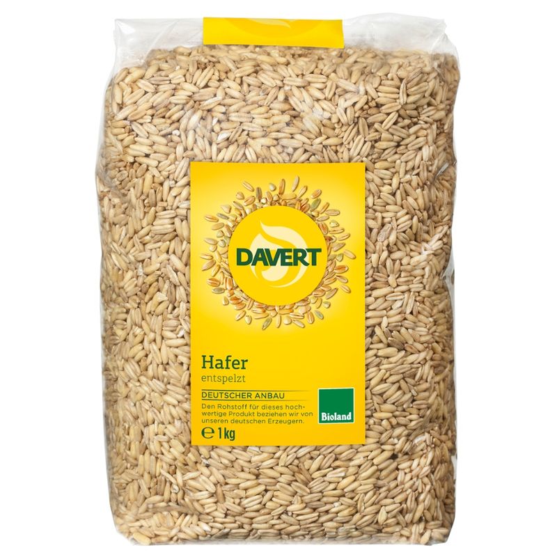 Davert Hafer entspelzt Bioland, 1kg - Produktbild