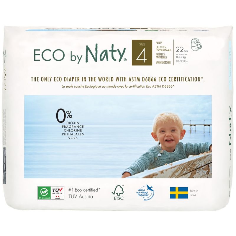 Eco by Naty Eco by Naty Windelhöschen Pull on Pants, Größe 4, 22 Stück - Produktbild