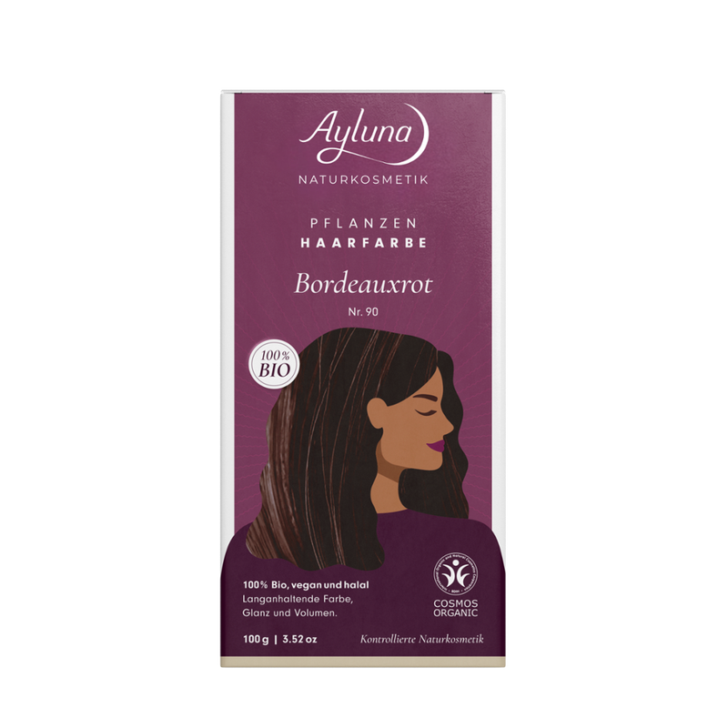 Ayluna Pflanzenhaarfarbe Nr. 90 Bordeauxrot - Produktbild