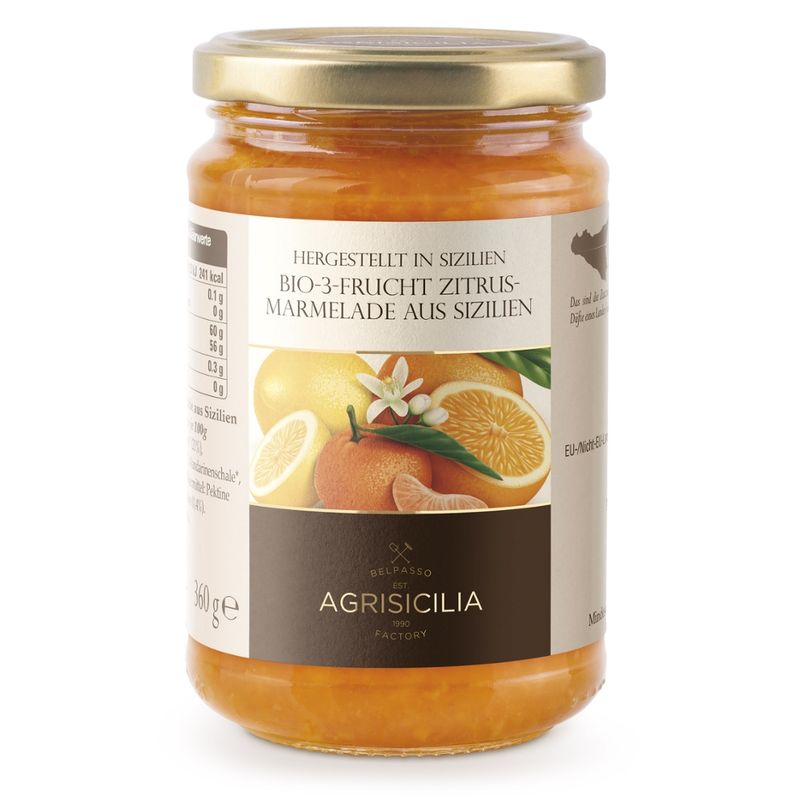 Agrisicilia Bio-Marmelade aus sizilianischen Zitrusfrüchten - Produktbild