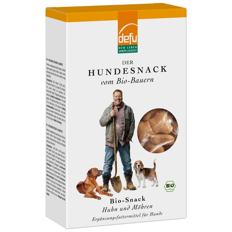 defu - Das Tierfutter vom Bio-Bauern Hund Bio-Snack Huhn & Möhre - Produktbild