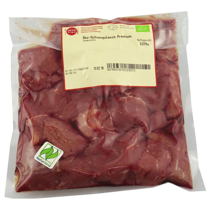 Landfrau Öko-Ochsengulasch Premium, geschnitten - Produktbild