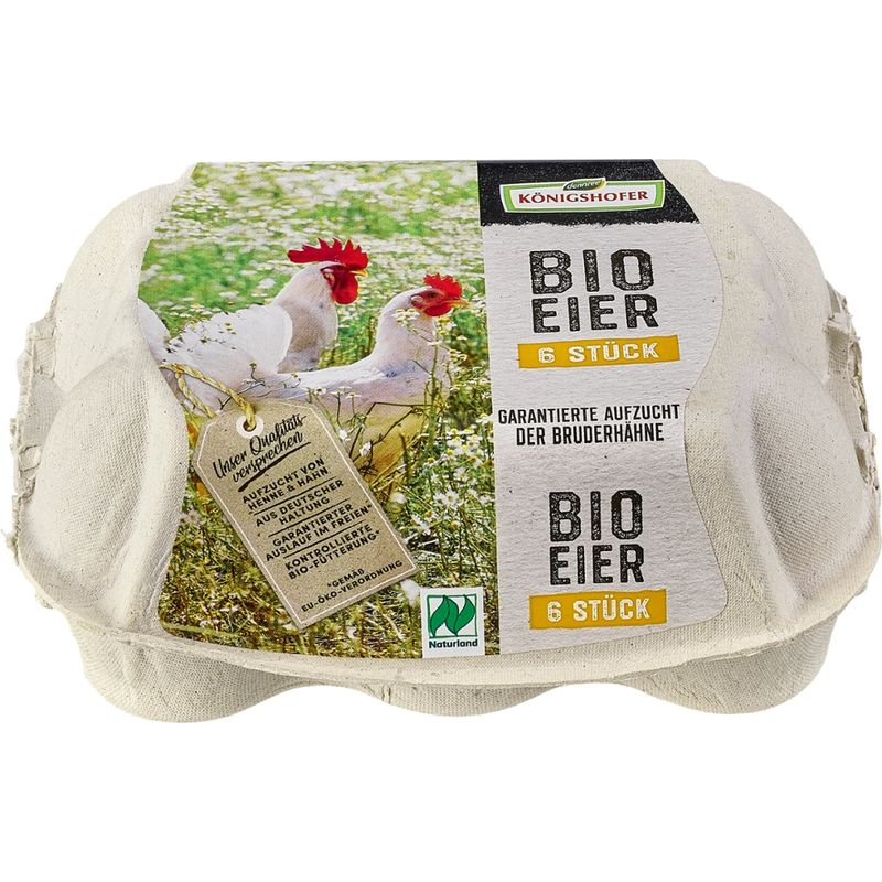 Königshofer Bruderhahn-Eier, 6 Stück, aus Deutschland - Produktbild