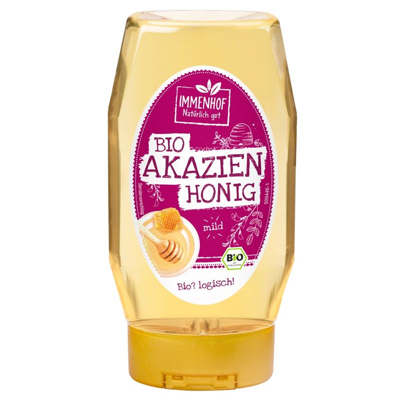 Immenhof  Immenhof-Honig BIO Akazie flüssig Spender 350g - Produktbild
