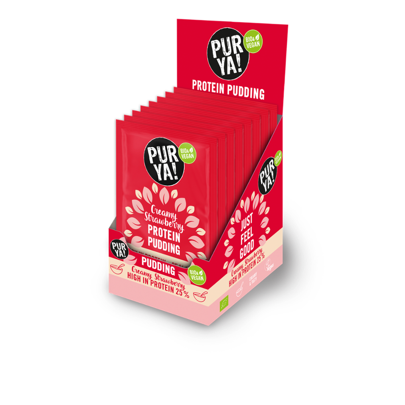 PURYA! Proteinpudding, Creamy Strawberry, BIO, 44g - Produktbild