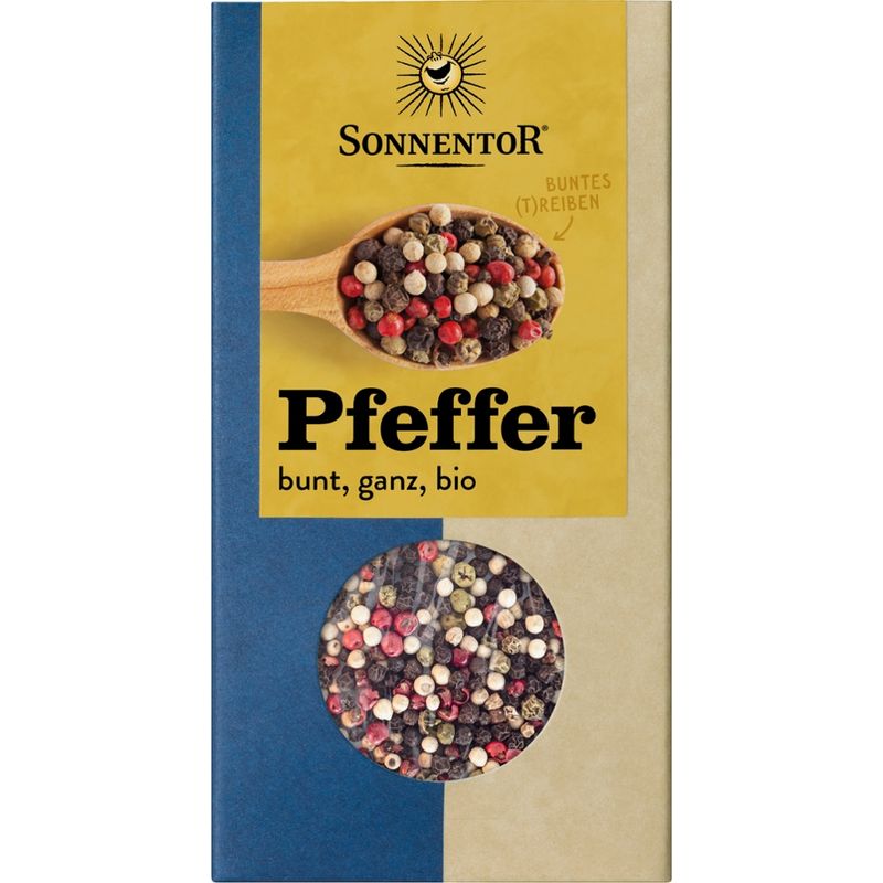 Sonnentor Pfeffer bunt ganz, Packung - Produktbild