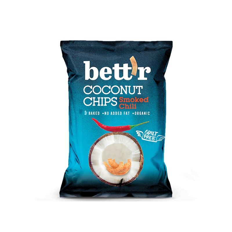 Bett'r Bio Kokosnuss-Chips  mit Chili,  Bett’r, 40g - Produktbild