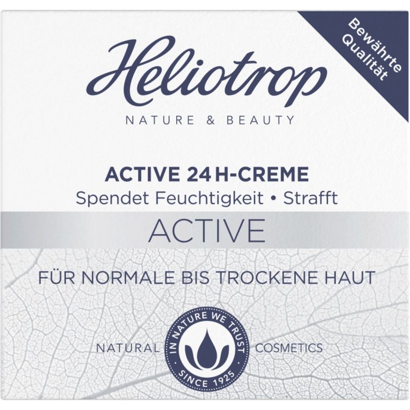 Heliotrop Active 24h- Creme, spendet der Haut 24 Stunden Feuchtigkeit, mildert Fältchen, z - Produktbild