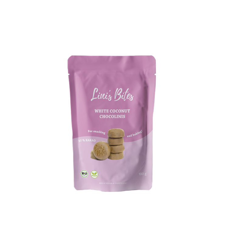 Lini's Bites Bio White Coconut Chocolate Chocolinis - Produktbild