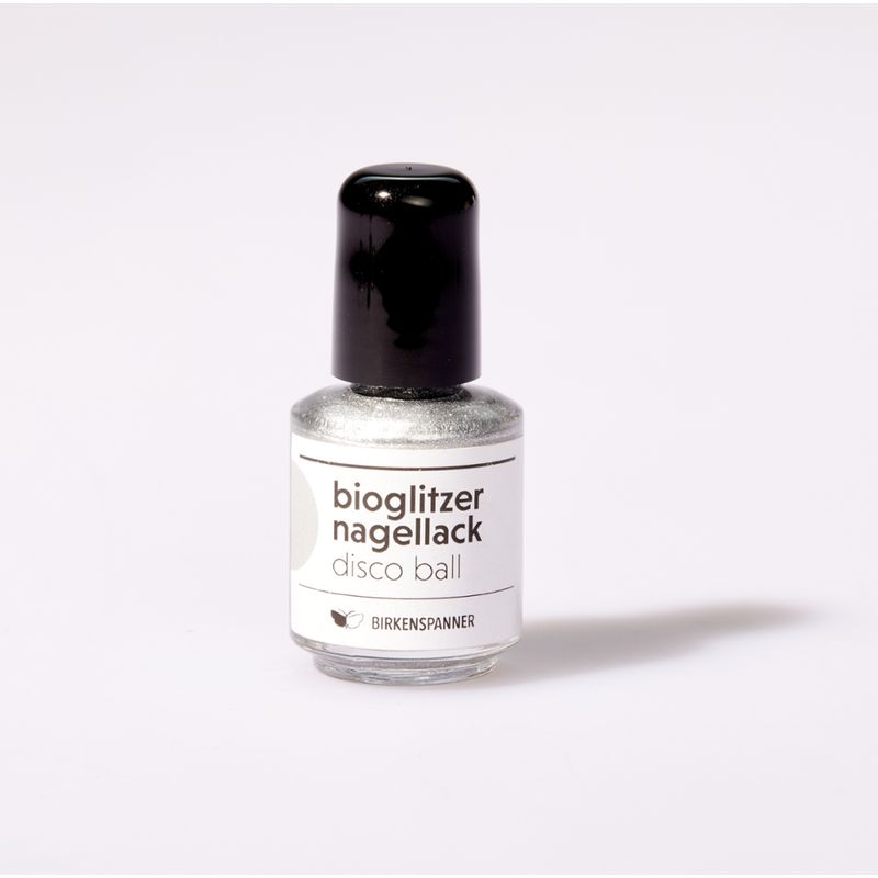 BIRKENSPANNER Bioglitzer Nagellack - Disco Ball - Silber - Produktbild