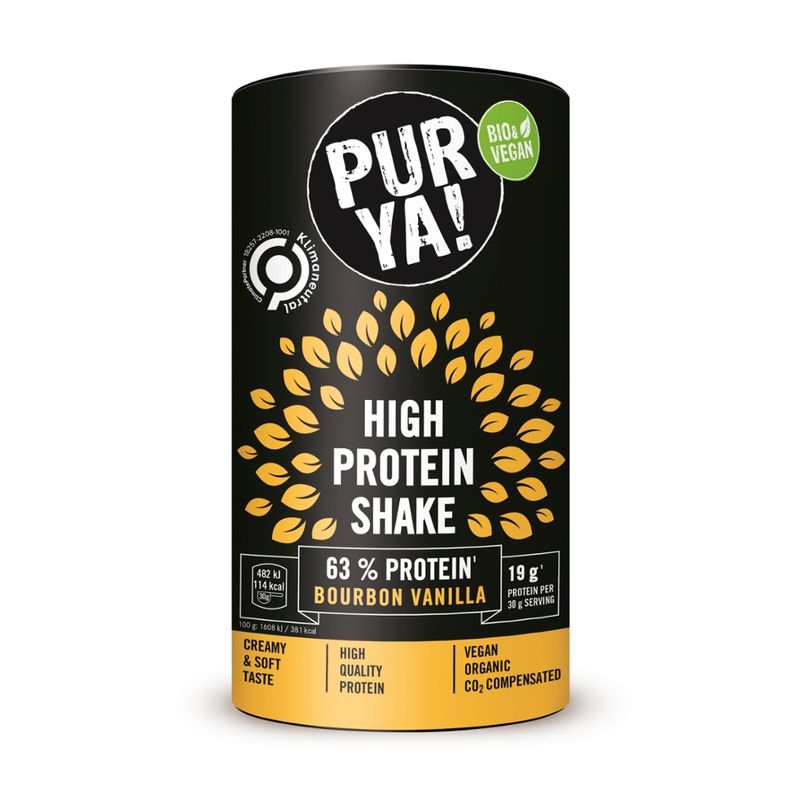 PURYA! High Protein Shake Bourbon Vanille, BIO, 500g - Produktbild