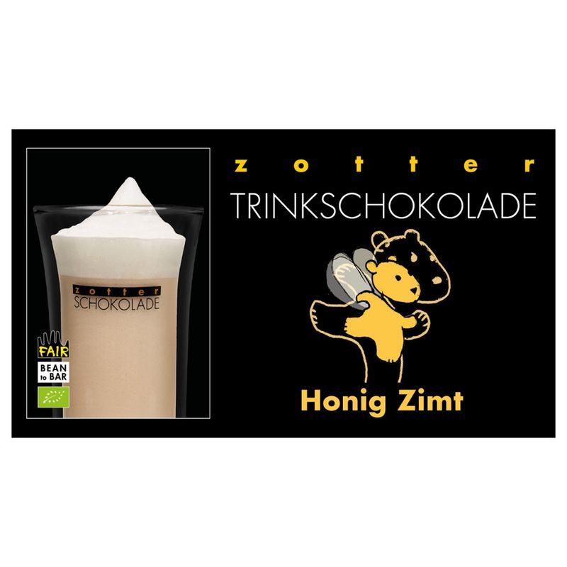 Zotter Schokolade Trinkschokolade – Honig-Zimt - Produktbild