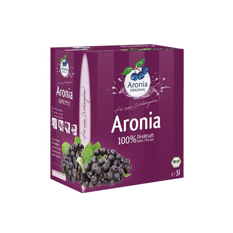 Aronia ORIGINAL Bio Aronia 100% Direktsaft 3l - Produktbild