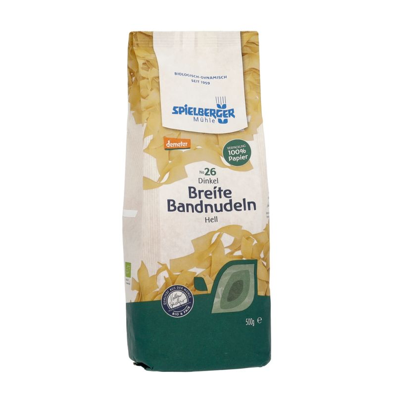 Spielberger Mühle Breite Dinkel Bandnudeln, hell, demeter - Produktbild