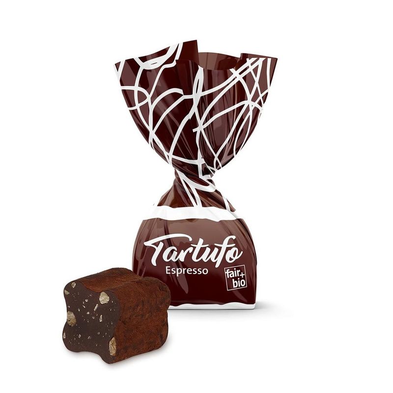 WeltPartner Tartufo Espresso, Cacao 60%, bio, handgemachte Schokoladentrüffel - Produktbild