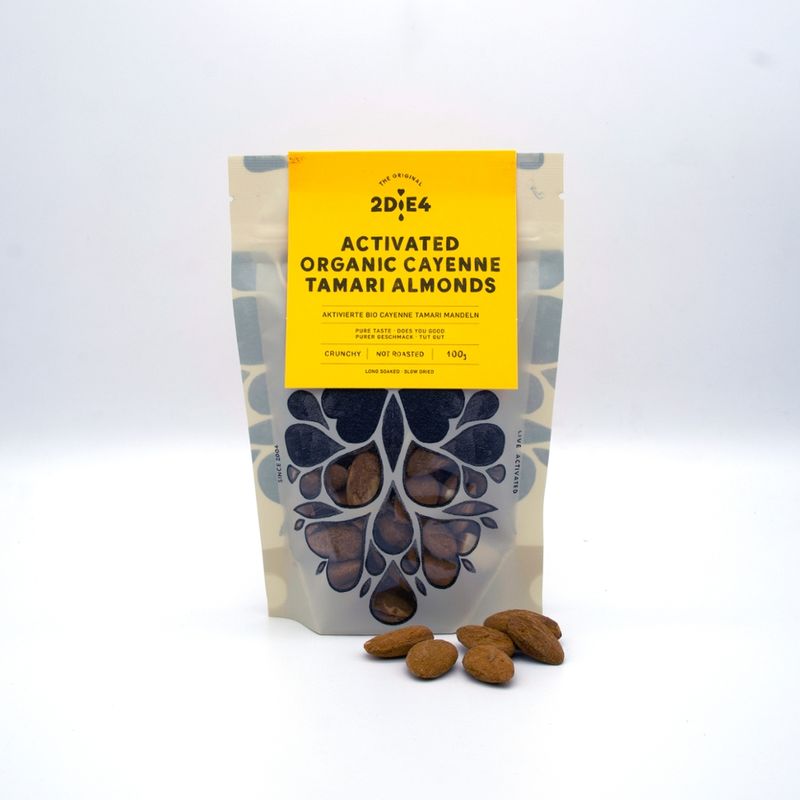 2DiE4 LIVE FOODS Aktivierte Bio Cayenne Tamari Mandeln · 100g - Produktbild