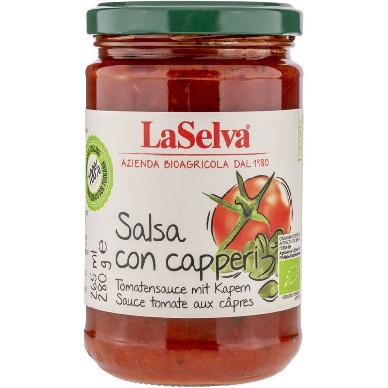 LaSelva Tomatensauce mit Kapern - Salsa con capperi - Produktbild