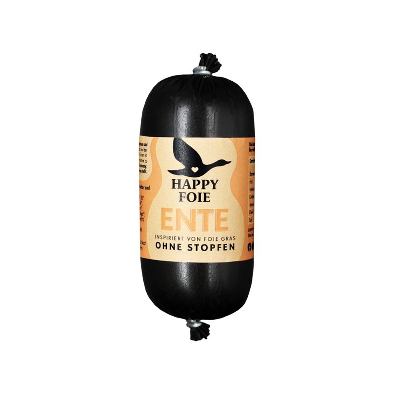 Happy Foie Happy Foie (250g Rolle) - Ente, bio ; Hergestellt mit der Leber von freilaufenden und glücklichen Tieren ist Happy Foie die bio-zertifizierte Alternative zu konventioneller Foie Gras. Kulinarischer Genuss ohne Stopfen und mit gutem Gewissen. - Produktbild