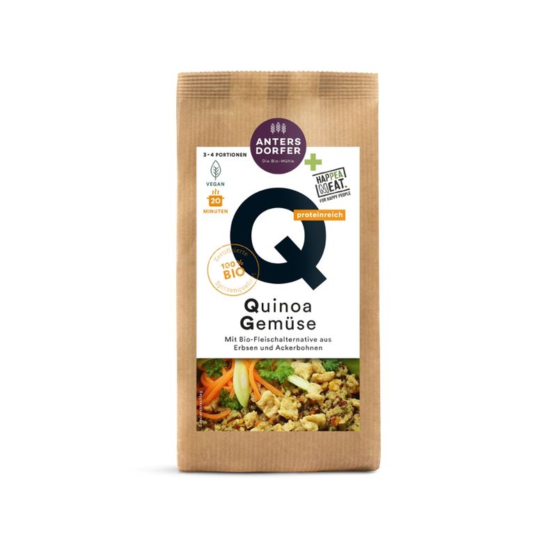 Antersdorfer - Die Bio-Mühle Bio Quinoa Gemüse mit Bio-Fleischalternative aus Erbsen und Ackerbohnen - Produktbild