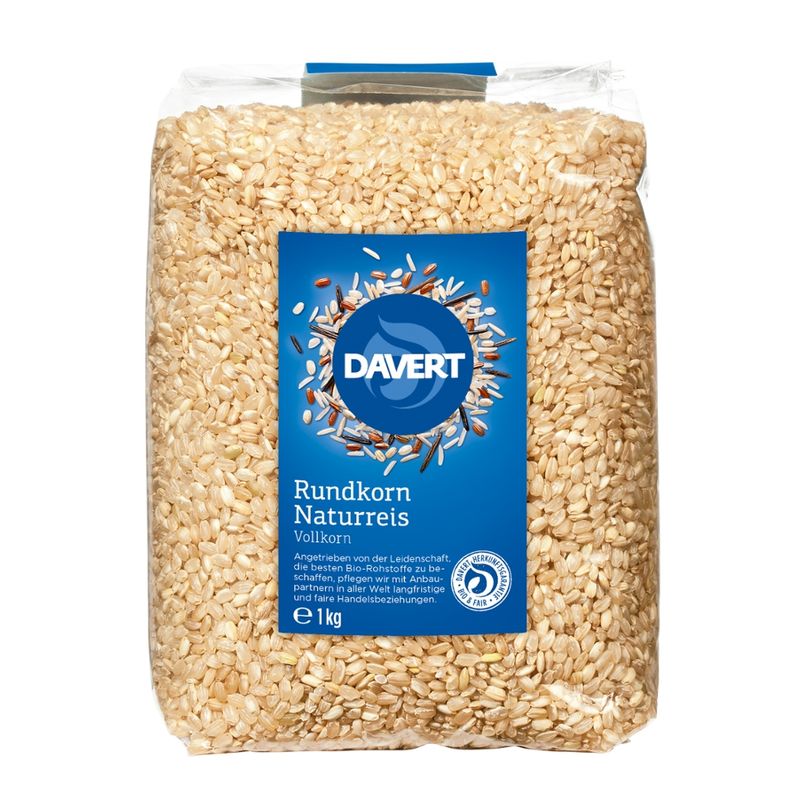 Davert Rundkorn Naturreis 1kg - Produktbild