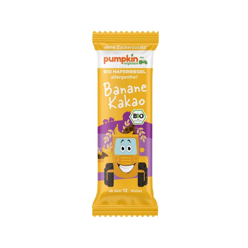 Pumpkin Organics Pumpkin Organics: Bio Haferriegel mit Banane & Kakao - Produktbild