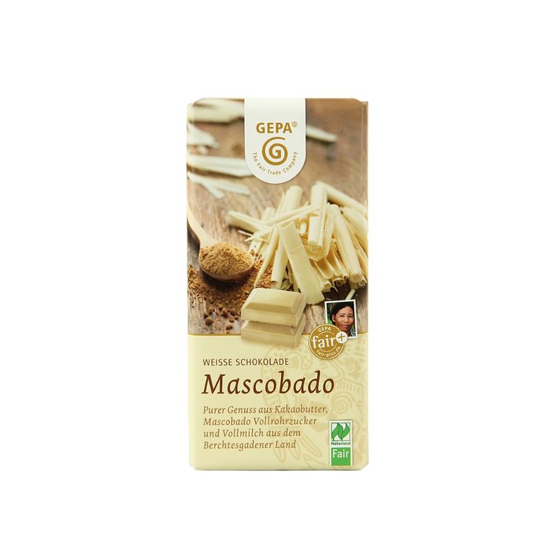 GEPA - The Fair Trade Company Weisse Mascobado Bio Schokolade - Produktbild