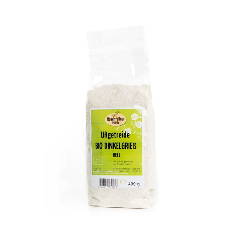 Rosenfellner Mühle & Naturkost Bio Dinkelgrieß hell URgetreide 400g - Produktbild