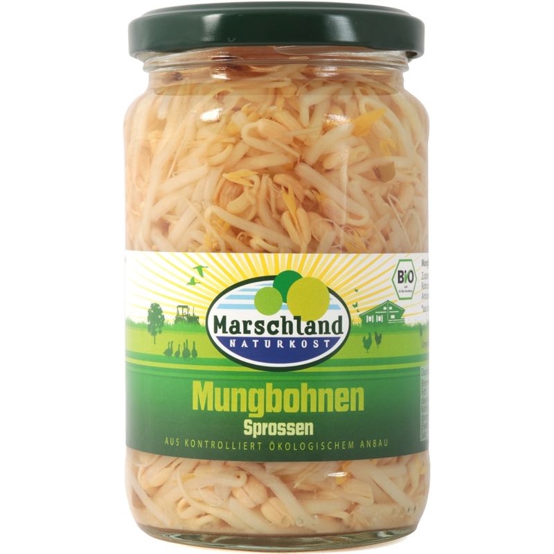 Marschland  Bio-Mungbohnen Sprossen 370 ml Gl. MARSCHLAND - Produktbild